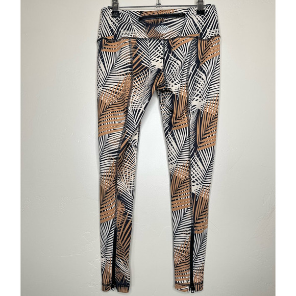 Uintah Collection Palm Zipper Ankle Leggings Mid Rise Yoga Workout Size 1 NWOT - Picture 3 of 5